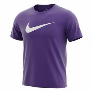 Nike Swoosh Graphic Athletic Cut T-Shirt Purple Size XXL